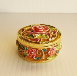 Objet d’Art January’s Blossom Carnation Trinket Box #37