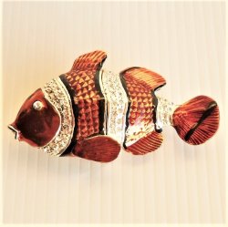 Objet d’Art Mahalo Clown Fish Jeweled Trinket Box #115