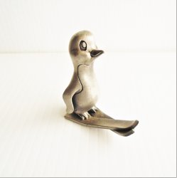 Penguin on Skis, Pewter Figurine, Hudson 201