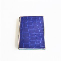 Cigarette Case, Blue Alligator design, holds 9 cigarettes