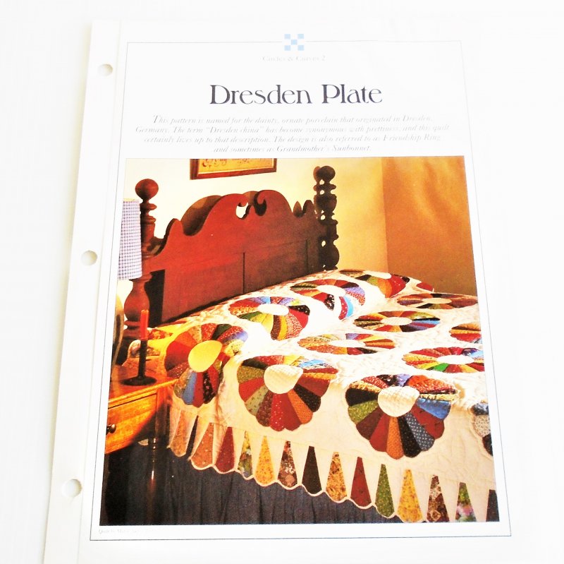 Dresden Plate quilt pattern. Actual size templates included. From Best Loved Quilt Patterns Series.