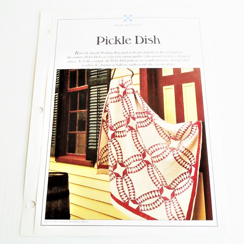Pickle Dish quilt pattern. Actual size templates included. From Best Loved Quilt Patterns Series.