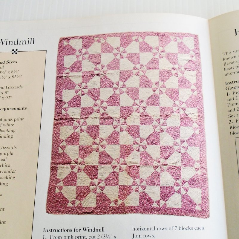 Windmill quilt pattern. Actual size templates included. From Best Loved Quilt Patterns Series.