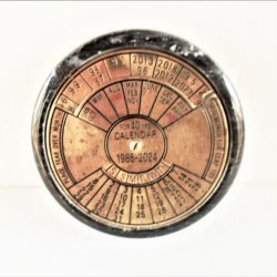 40 Year Perpetual Brass and Granite Calendar, 1985 to 2024