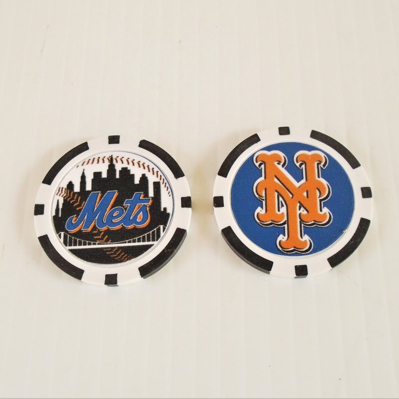 New York Mets Golf Ball Marker chips. 3 per pack. Never used.