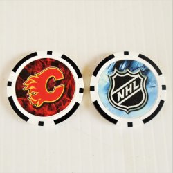 Calgary Flames NHL Golf Ball Marker Chips, 5 pieces