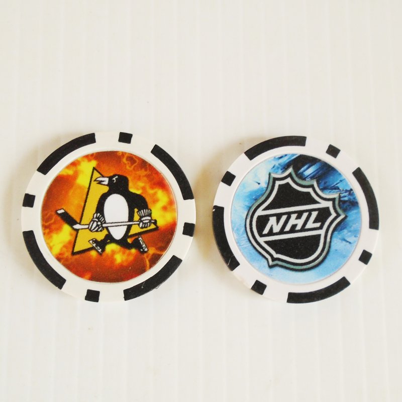 Pittsburgh Penguins NHL golf ball marker chips. 3 pieces. Never used.