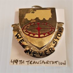 49th Army Transportation DUI Insignia Pin