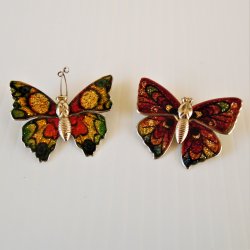 Monarch Butterfly Brooch Pins, Set of 2