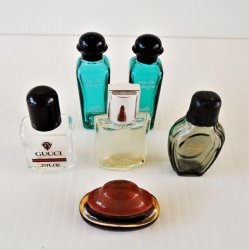 Collectible Designer Perfume, 6 Empty Mini Bottles