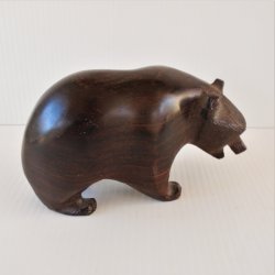 '.Ironwood Carved Bear, 7 inch.'