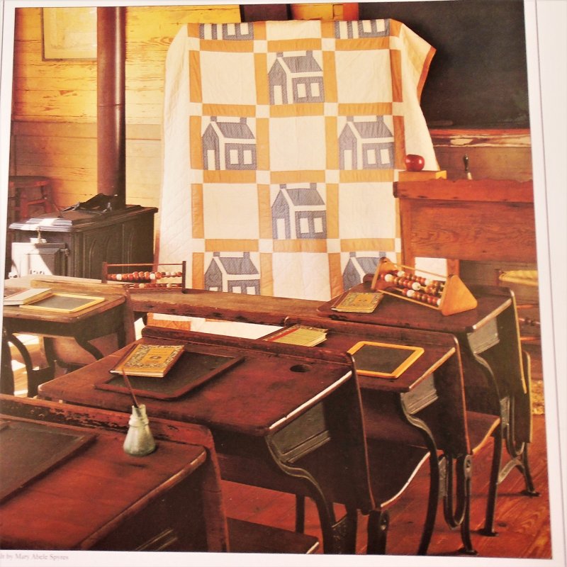 Schoolhouse quilt pattern. Actual size templates included. From Best Loved Quilt Patterns Series.