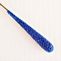 '.Scoop Pendant Blue Rhinestones.'