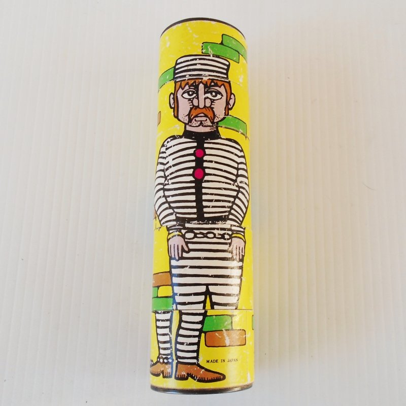 Ikecho Kaleidoscope #110. Policeman and Prisoner. Made in Japan. Probably mid century. Estate purchase.