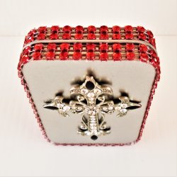 '.Keepsake Box, Jeweled Cross.'