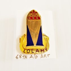 68th US Army Air Defense Artillery Lolamy DUI Insignia Pin