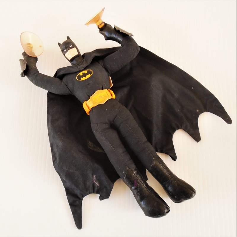 Batman Plush 10 inch doll with suction cups for hanging. DC Comics, 1989.