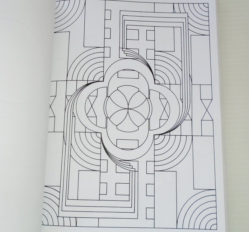 Geometric Designs, An Adult Doodle Coloring Book, New. Over 120 geometrical designs.