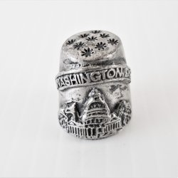 Washington D.C. Pewter Thimble