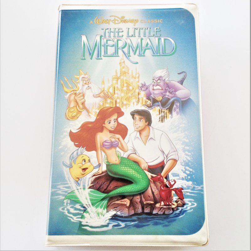 The Little Mermaid VHS Video #913 with the original banned cover. An edition of the Walt Disney Black Diamond Collection. 1989.