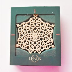 Lenox Fantasies 1996 Snowflake Ornament, Never Used 