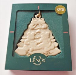 Lenox 1997 Tree Ornament with Two Bears, ‘For My Sister’