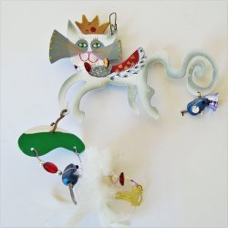 Silvestri Rossi Princess Cat Whimsical Christmas Ornament