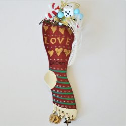 Silvestri Rossi Whimsical Christmas Stocking Love Ornament