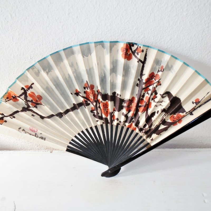 Hand fans, souvenirs from China. Quantity of 3. Never used or displayed.