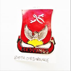 80th Army Ordnance Renovimus DUI 1960s Insignia Pin