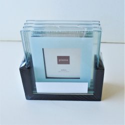 Piazza Swing Glass Photo Coaster Set, NIB