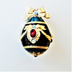 Joan Rivers Classics Egg Pendant Watch w Rhinestones
