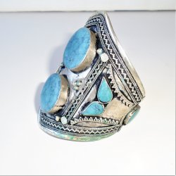 '.Silver Turquoise Cuff Bracelet.'