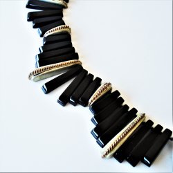 '.925 & Onyx Spike Necklace.'