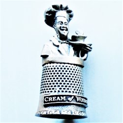 Cream of Wheat Pewter Thimble