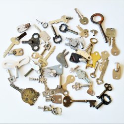 Collection of 53 Old, Vintage, and Antique Keys