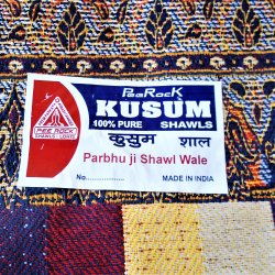 PeeRock Kusum Shawl, 40x80, Cashmere?, Made in India, New