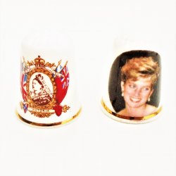 Queen Victoria and Princess Diana, 2 Thimbles