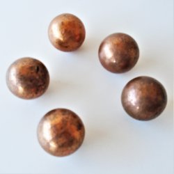 Solid Copper Ball, One inch round, Qty of 5