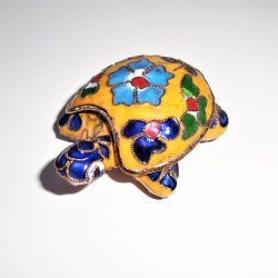 Turtle Cone Incense Holder, Enamel, Yellow