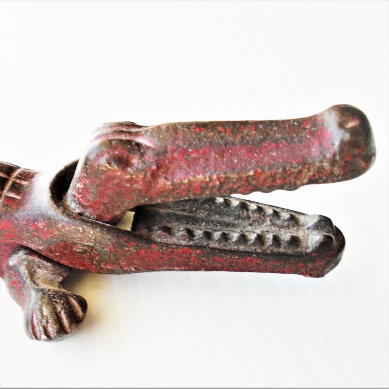 Crocodile Alligator Nut Cracker Vintage Antique, 8 inch