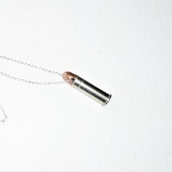 Bullet Necklace, 38 Special, 17 inch Silvertone Chain