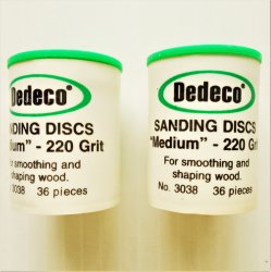 Dedeco 3038 Sanding Discs, 220 Grit, 2 pks 36 ea