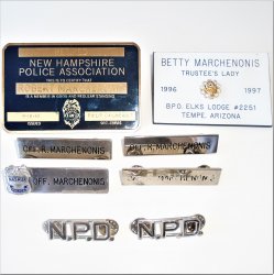Nashua New Hampshire, Robert Marchenonis Police Badges
