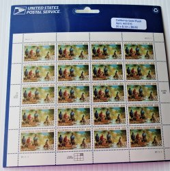 California Gold Rush USPS Stamp Sheet, 20 x .33 cent