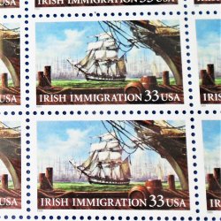 '.Irish Immigration Stamp Sheet.'