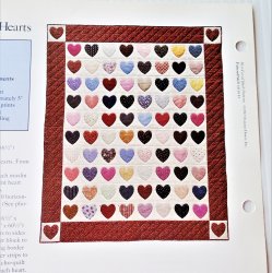 Country Hearts Quilt and Apron Pattern with Template