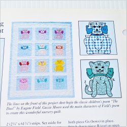 Gingham Dog & Calico Cat Quilt Pattern with Template