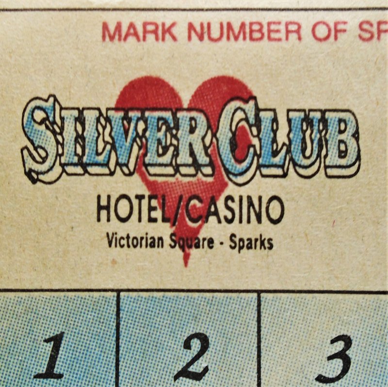 Silver Club Hotel Casino Blank Keno Tickets. Qty of approx. 1000 unused.
