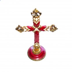 '.Standing Cross, 5 inch, Maroon.'